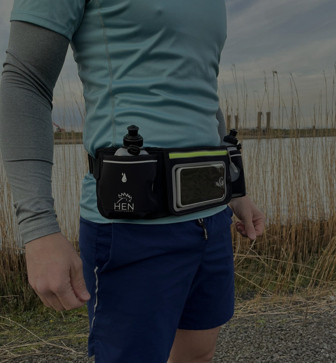 hardlopen met warm weer, heuptas