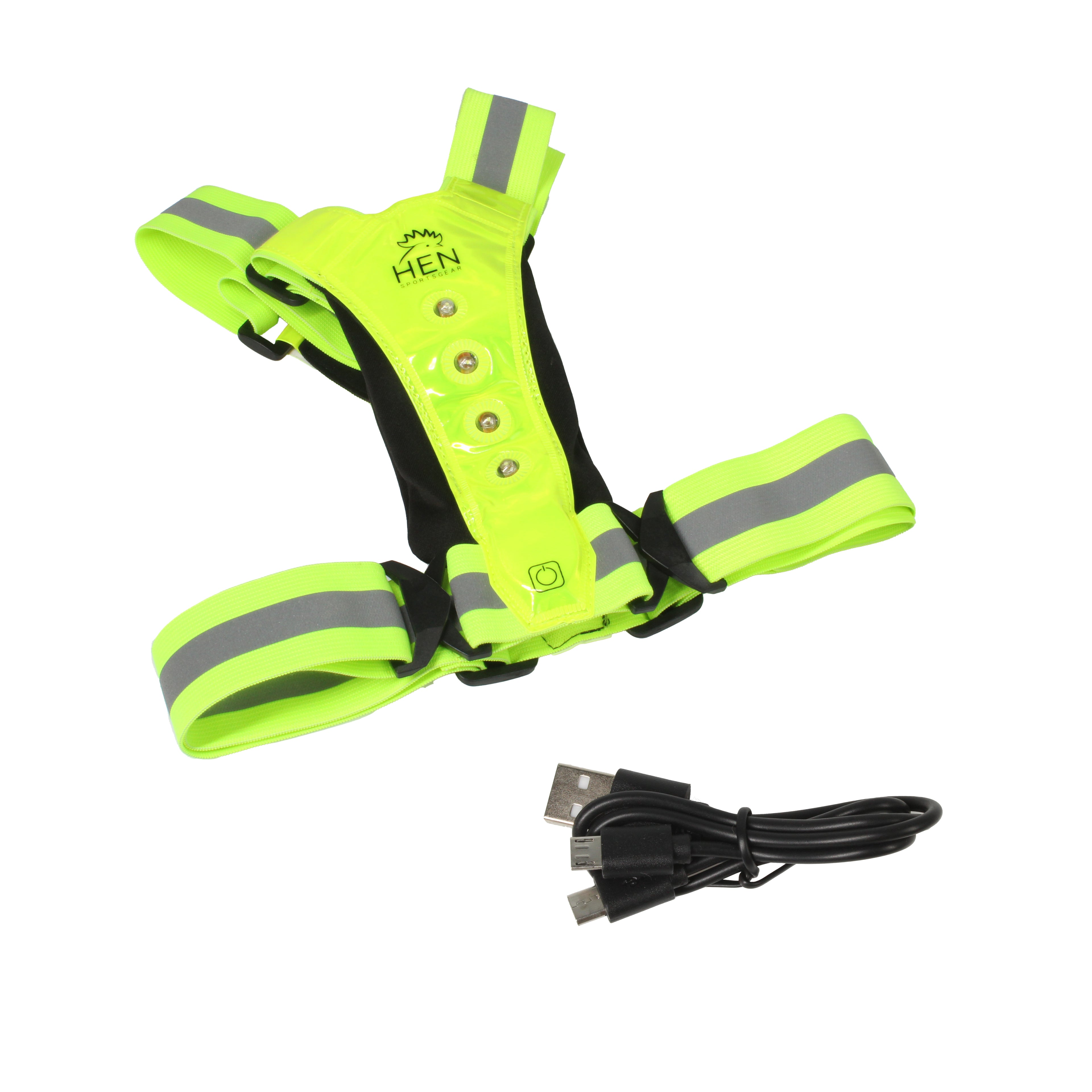 Reflectievest met telefoonhouder - veiligheidsvest- hardloopvest met LED – USB o