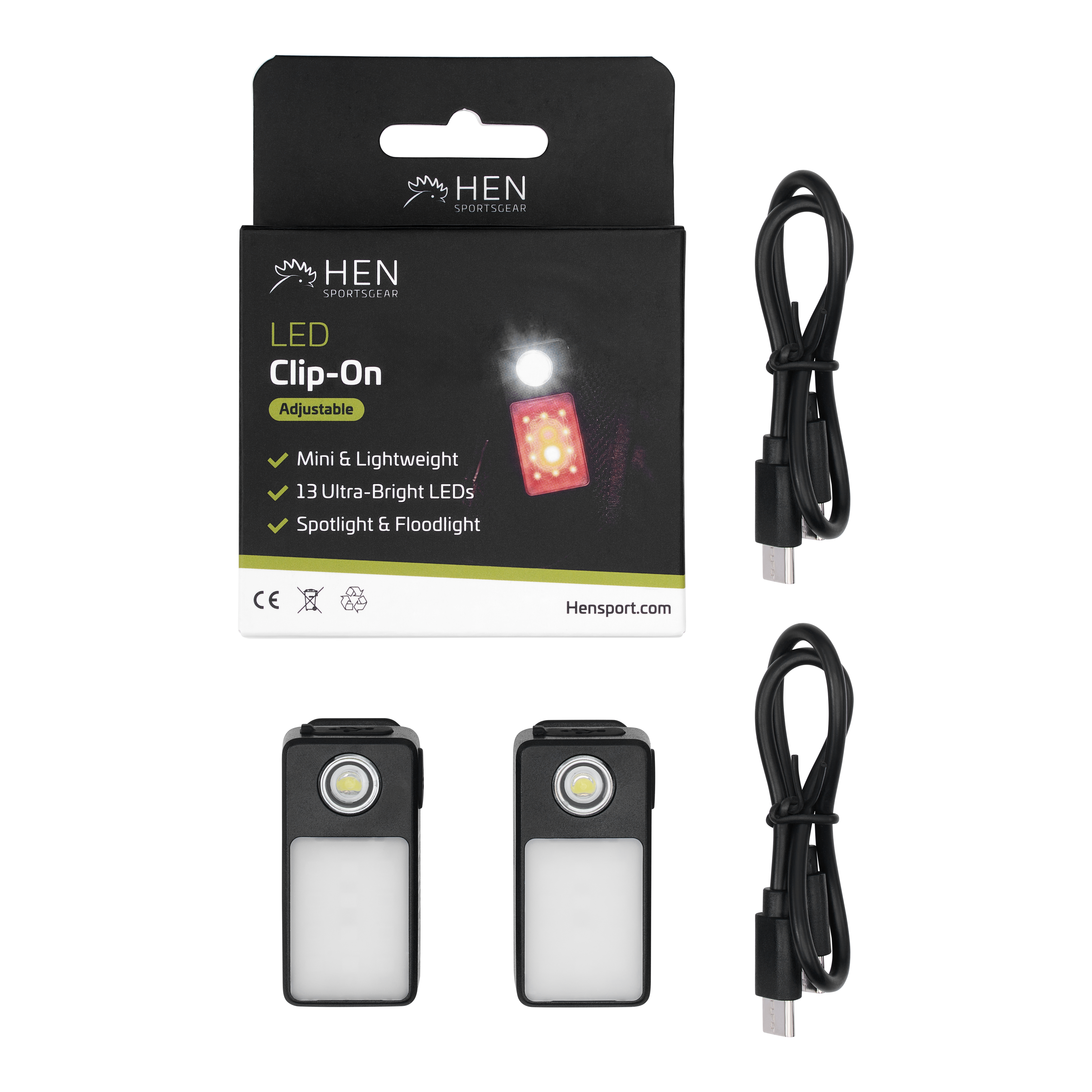 LED Clip-On Lampjes 2-Pack – Hardloopverlichting