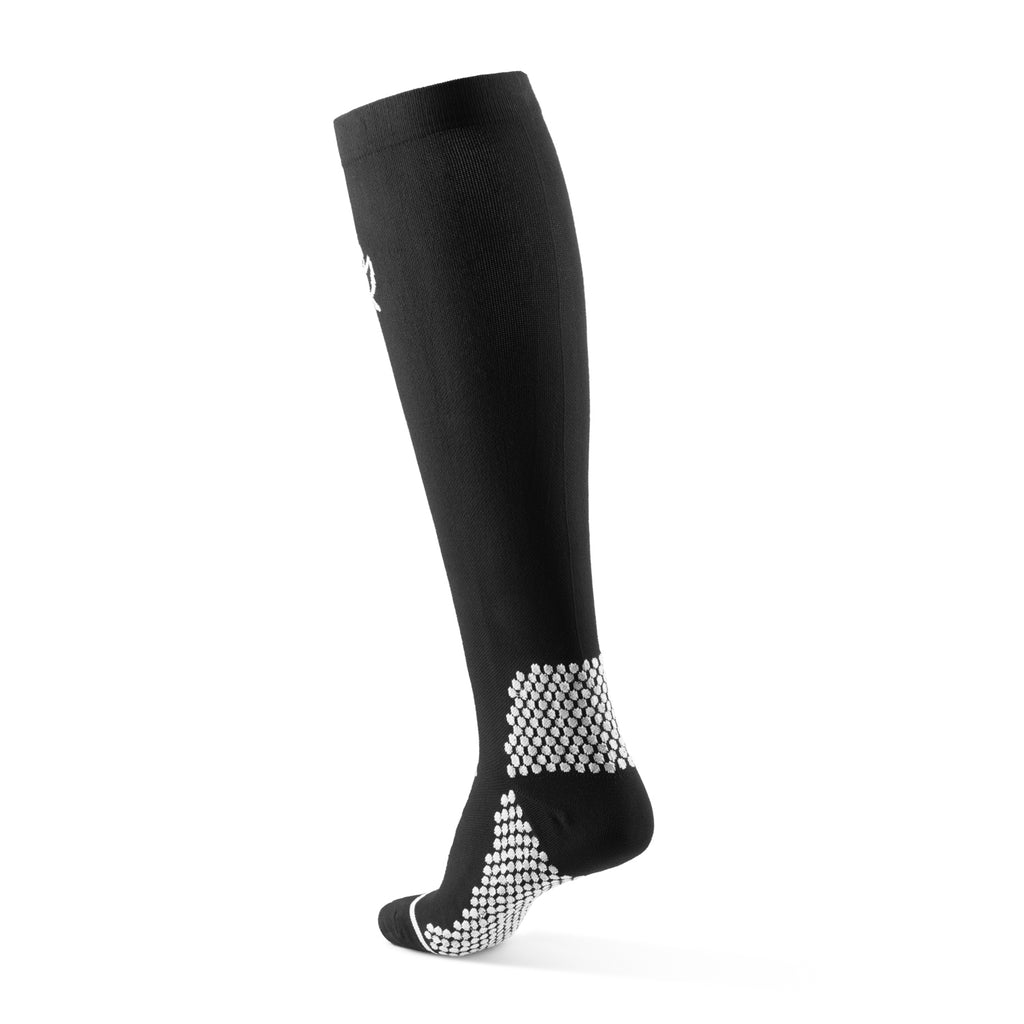 Zwarte compressiesokken 2 paar sportsokken voor marathons en lange afstanden hardlopen