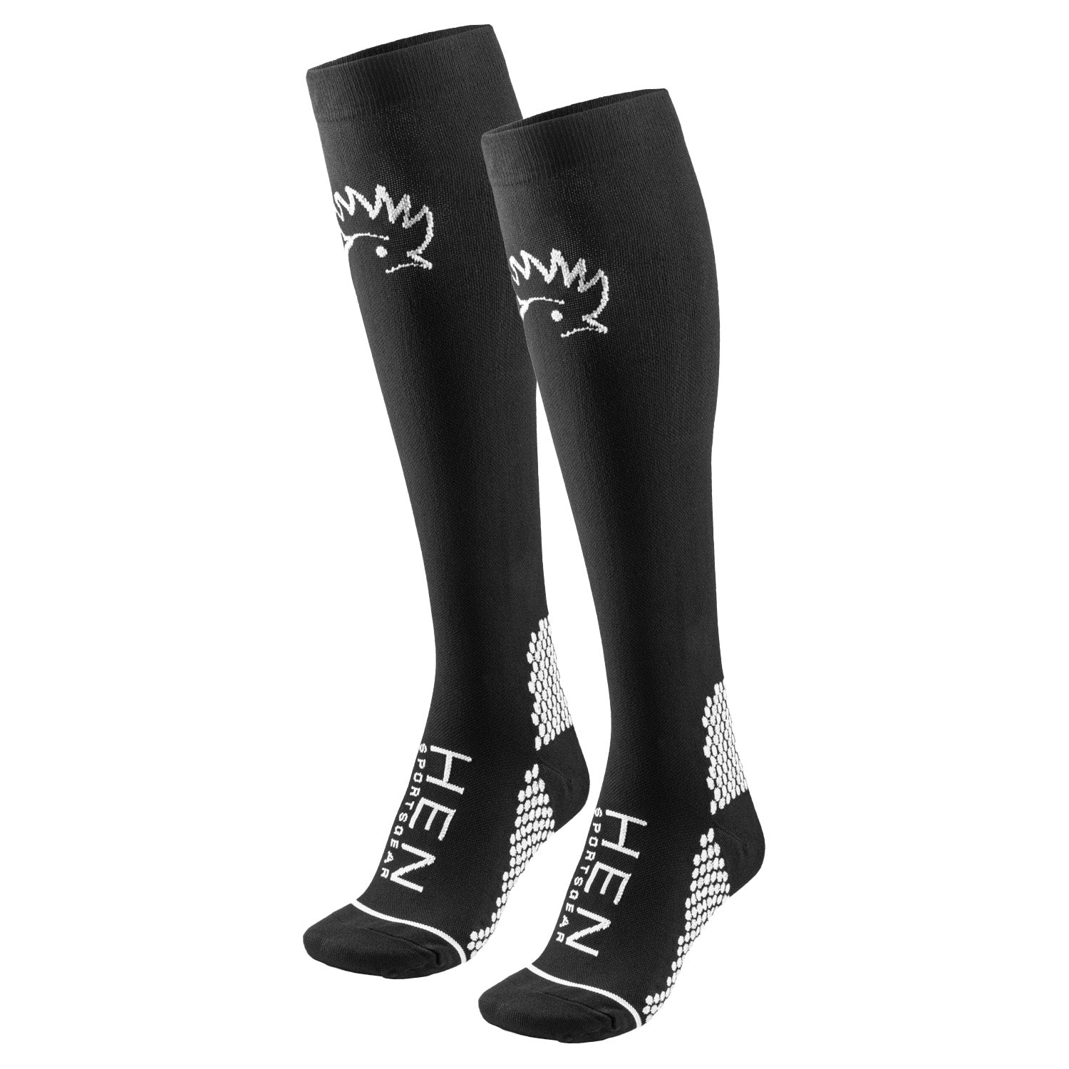 Zwarte compressiesokken 2 paar hardloopsokken voor optimale prestaties en herstel