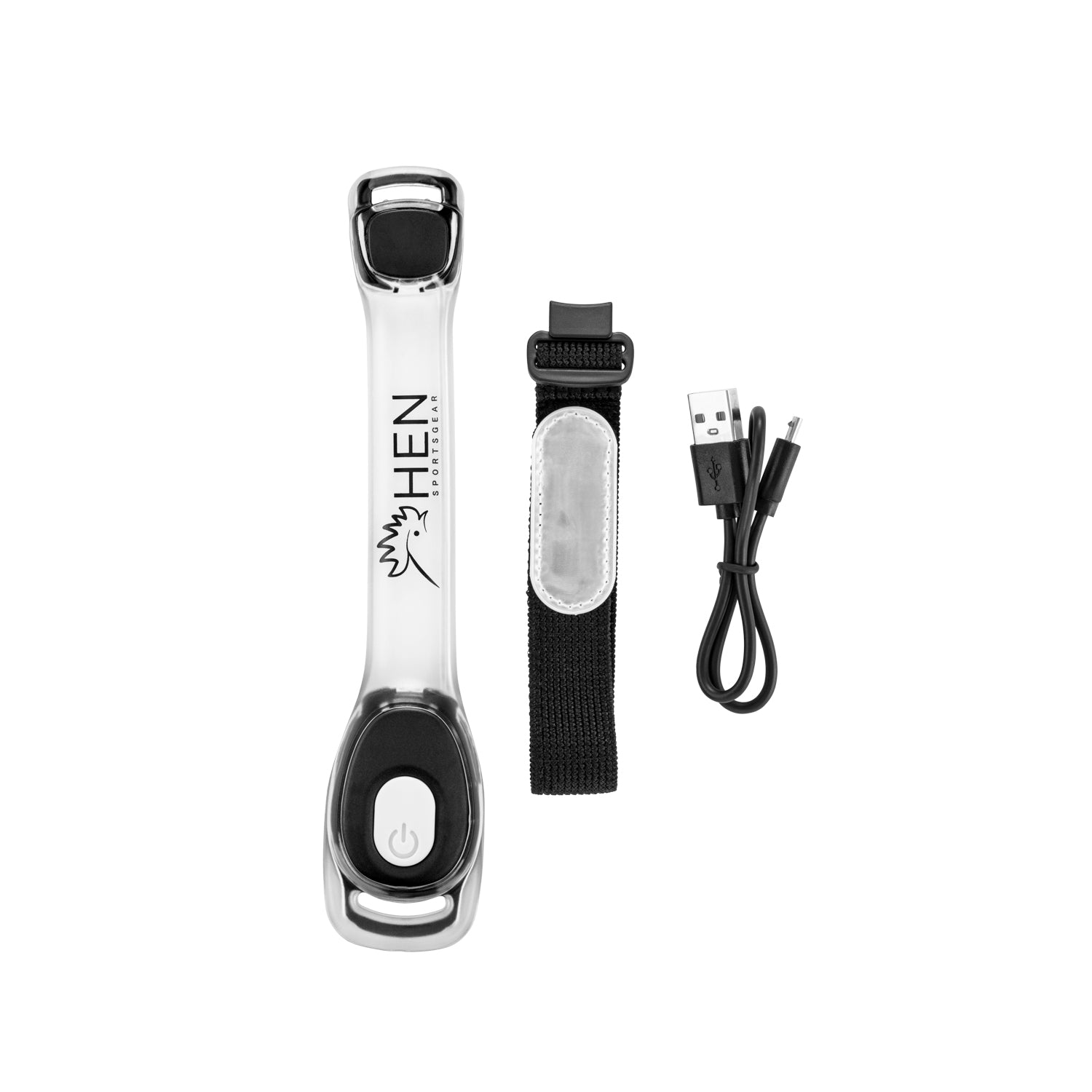 Rode LED veiligheidsarmband oplaadbaar voor hardlopers en wandelaars