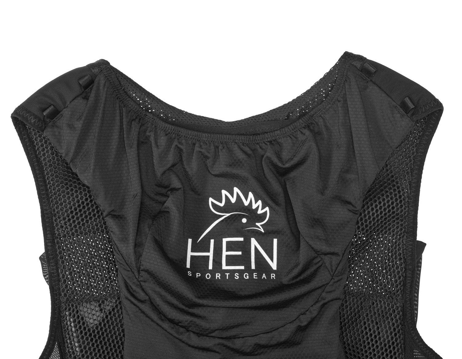 Zwart hardloopvest voor dames en heren, verstelbare reflecterende Zwart hardloopvest voor dames en heren, verstelbare reflecterende