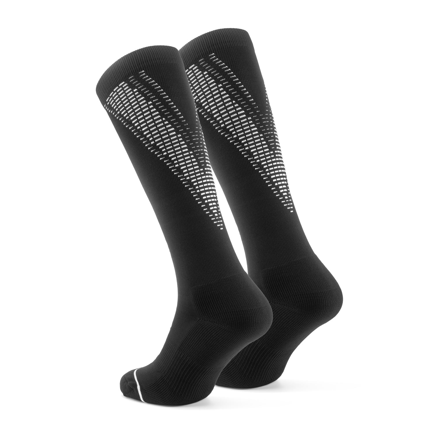 Hardloopsokken compressie fluo geel 2 paar voor betere doorbloeding en zichtbaarheid