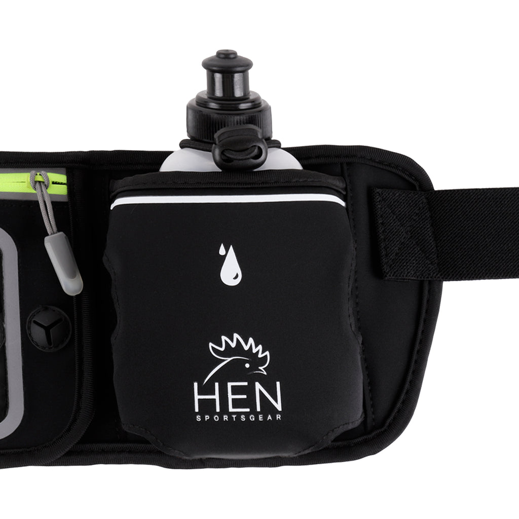 Drinkgordel achterkant met reflecterende strips voor zichtbaarheid