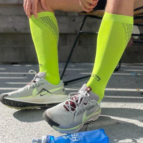 Compressiesokken Hen Sportsgear fluo geel